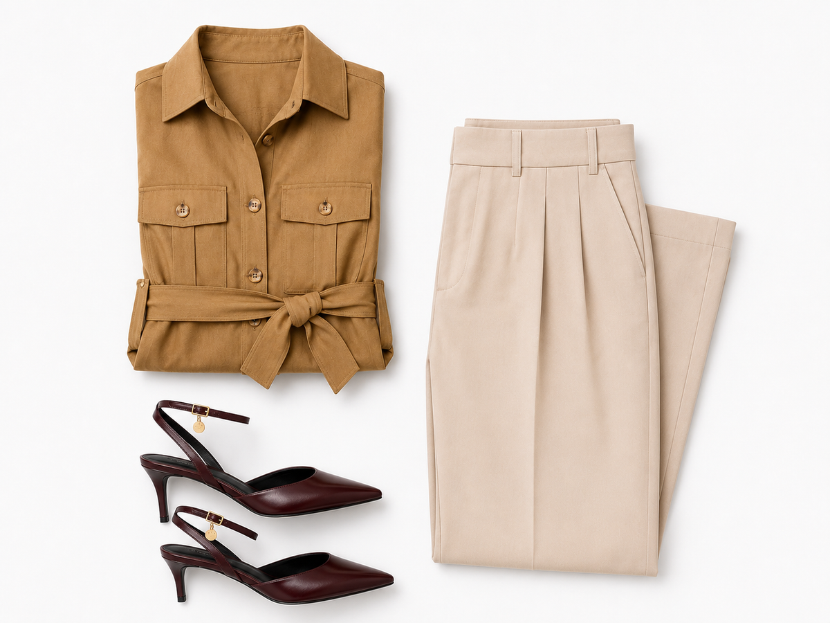 Camel & Cream Business Casual Elegance