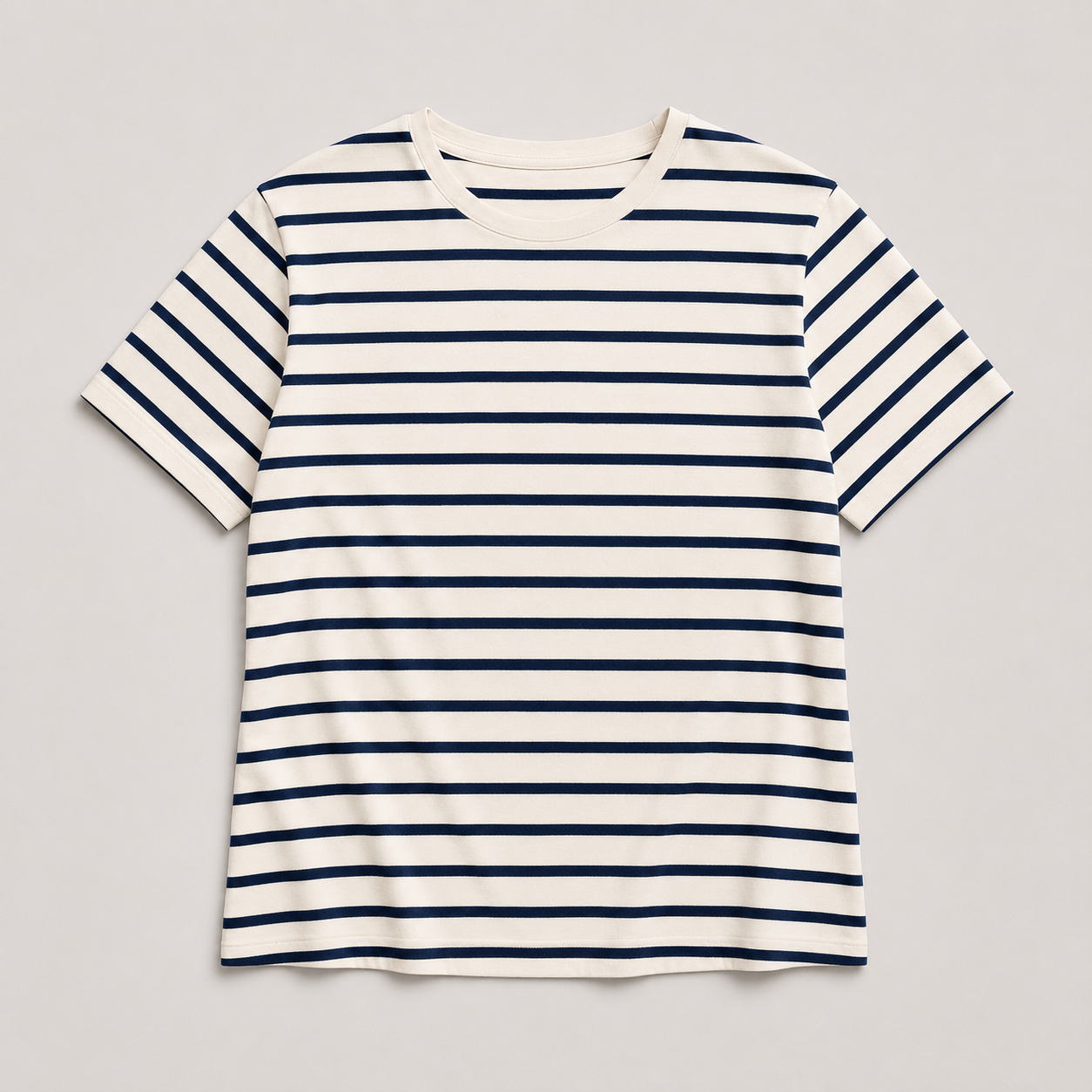 Cream-and-Navy Striped Weekend T-Shirt