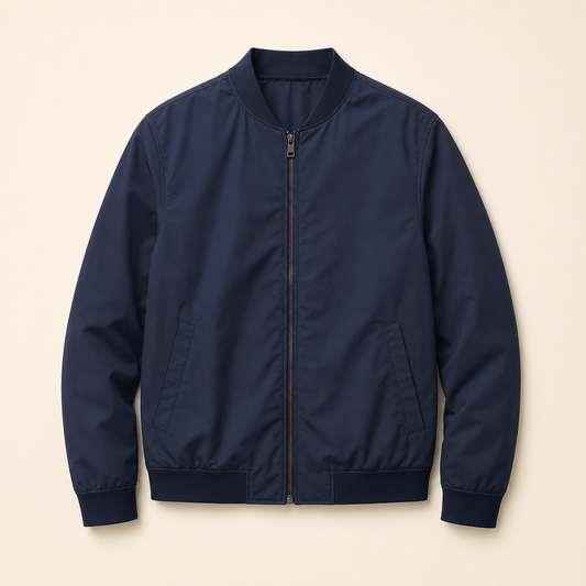 Navy lightweight weekend bomber jacket