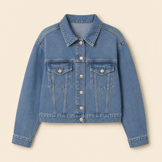 Women's cropped denim jacket