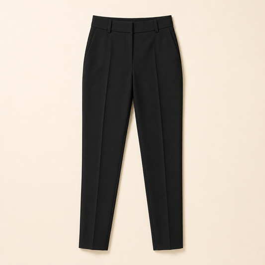 Women's black tailored ankle trousers