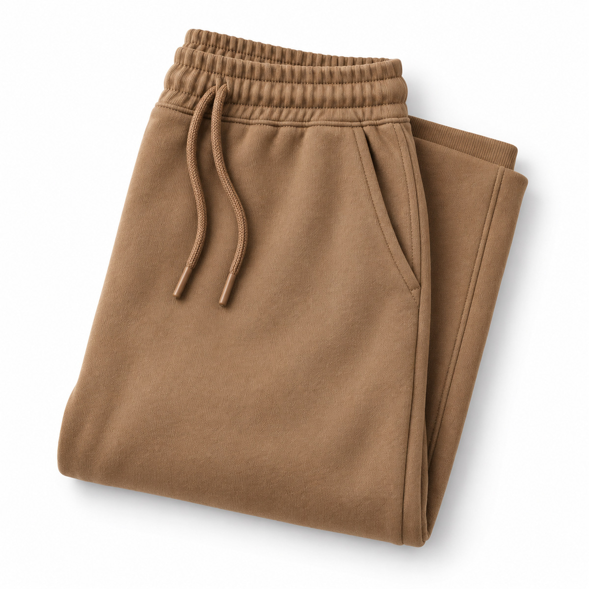 Cream Sweatshirt, Brown Joggers & Suede Boat Shoes