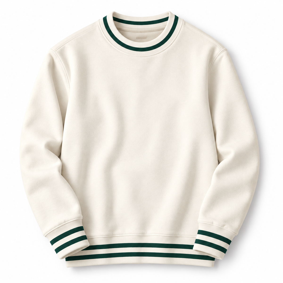 Cream Sweatshirt, Brown Joggers & Suede Boat Shoes