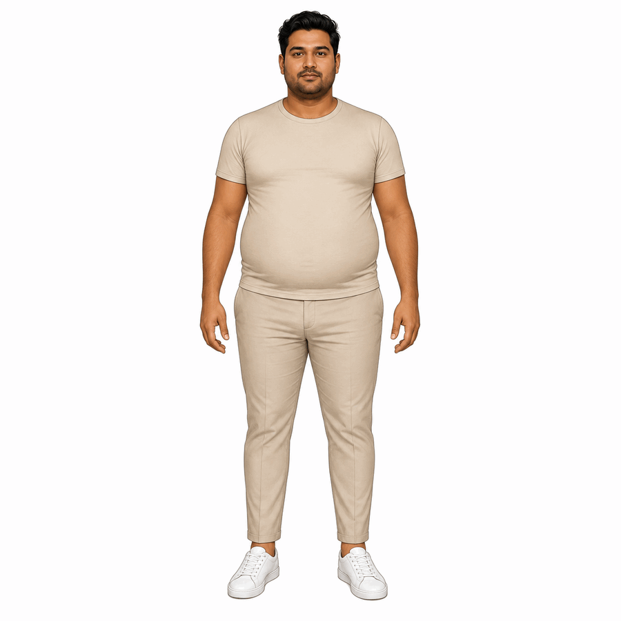 Man with oval body shape