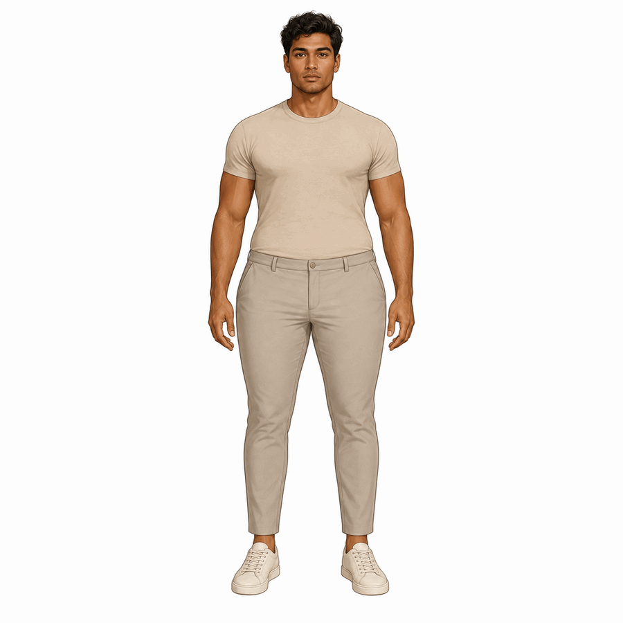 Man with triangle body shape