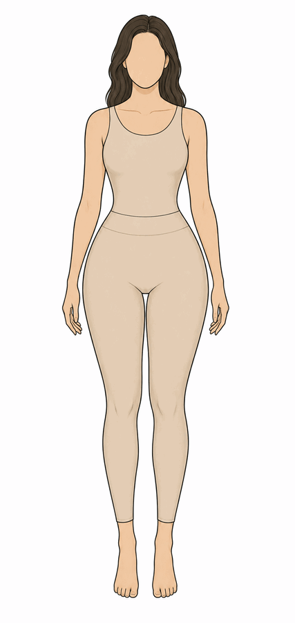 Woman with pear or triangle body shape