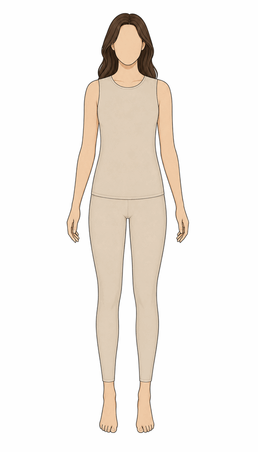 Woman with rectangle body shape